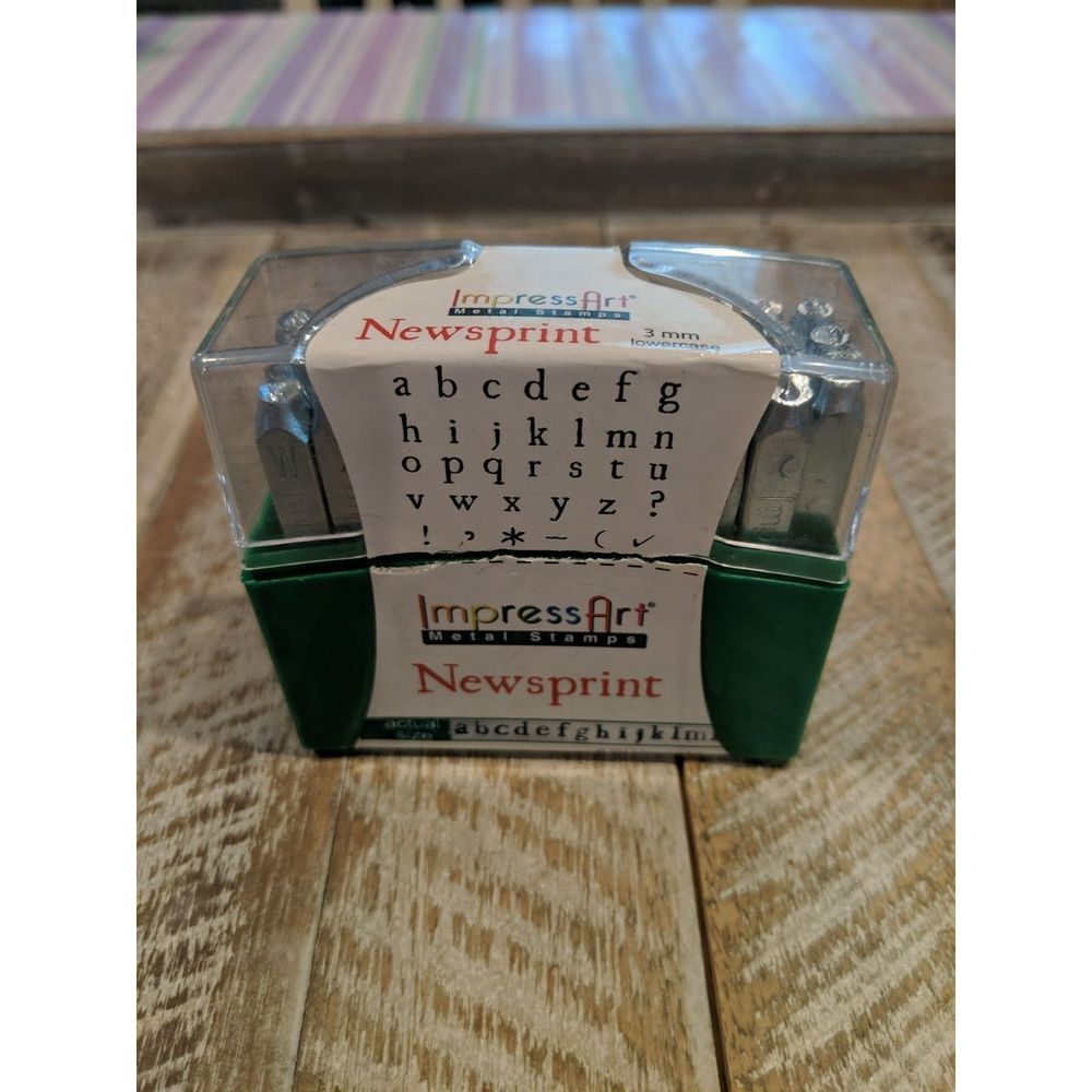 ImpressArt Newsprint Metal Stamps, 3mm lower case